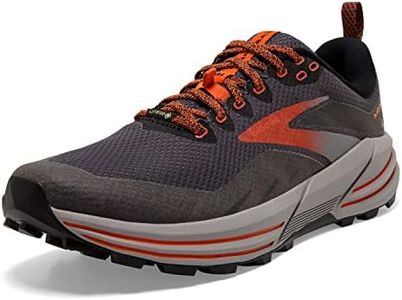 Brooks Men's Cascadia 16 Gtx Running Shoe, Black Ebony Cinnabar, 8 UK