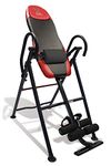 Body Vision IT9550 Deluxe Inversion Table with Adjustable Head Pillow & Lumbar Support Pad, Red - Heavy Duty up to 250 lbs