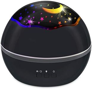 MOKOQI Night Lights Projector for Kids, Star Projector 360 Rotate Ceiling light Projector Colors Changing Light for Kids Bedroom Birthday Gifts (Black)