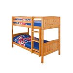 Comfy Living 3ft (90cm) Christopher Pine Bunk Bed in a Caramel Finish