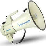 ThunderPower 45W 2000 Yard Sound Range PA Bullhorn Megaphone Speaker with Siren