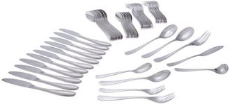 Yamazaki Appel 65-Piece Flatware Set, Service for 12, Silver