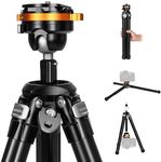 TARION Compact Travel Tripod for Camera: Portable Lightweight Camera Tripod Stand for Backpacking Unique Bowl Tripod + Ball Head Quick Release System Aluminum Photography Tripod 60in/152cm Tall QOBRA