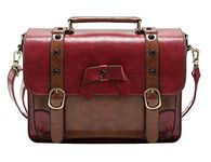 ECOSUSI Briefcase for Women Vintage Satchel Purse Handbag Crossbody Messenger Bag