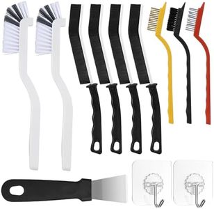 12Pcs Cleaning Brush Set,Multifunctional Crevice Cleaning Brush Bathroom Gap Scrub Brush,Home Essentials Hard Bristle Cleaning Supplies for Fan,Window,Sink,Corner,Tile,Bottle, Blender,Baseboard