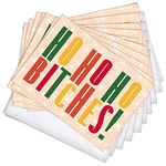 Wright Home & Gift Bitches Block Letters Adult Holiday Greeting Cards | 36 Pack Bulk Set + 36 Envelopes (4x6)