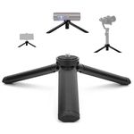 Mini Desktop Tripod,Aluminium Alloy Portable Tabletop Photographic Camera 1/4" Screw Mount Base Stand Tripod Handle Grip Handheld Holder,for Mobile Phone Clip/Camera/Sports Camera