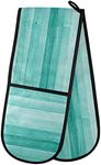 SUABO Double Oven Mitt, Teal Turquo