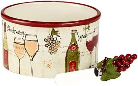 Certified International Wine Country Dip Bowl with Spreader, 5-inch Diameter (28925)