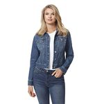 Jessica Simpson Women's Plus Size Pixie Classic Feminine Fit Crop Jean Jacket, Mercer, 1X