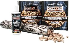 A-Maze-N Combo Pack, 12" Oval Tube Smoker, 2lbs of Apple & Pitmaster Choice BBQ Pellets, Starter Gel