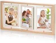 Photo Frame, Picture Frame, 4x6 Wooden Picture Frames, individual frame Double-sided display of 6 photos, floating 4x6 photo frame for family desktop display