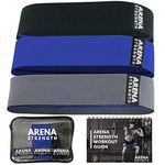 Arena Strength Fabric Booty Bands: Fabric Resistance Bands for Legs and Butt: 3 Pack Set. Perfect Workout Hip Band Resistance. Workout Program and Carry Case Included…