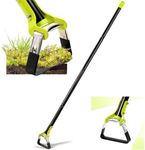 Klarg Garden Hoe - Adjustable Scuffle Hoe for Weeding Gardening Loosening Soil- Heavy Duty Hula Hoes with Long Handle - Stirrup Hoes, Garden Tools for Women Men (30-61in)