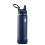 Takeya 885395512297 Actives Insulated Stainless Steel Bottle, Straw Lid Midnight 24oz