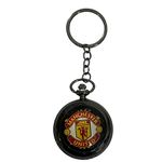 AUGEN Premium Pocket Watch Metal Keychain Man-United Retro Vintage for Gifting With Key Ring Anti-Rust (Pack Of 1)