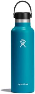 Hydro Flask Standard Mouth Flex Cap Bottle - Stainless Steel Reusable Water Bottle - Vacuum Insulated, Dishwasher Safe, BPA-Free, Non-Toxic, Laguna, 21 oz