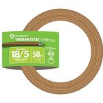 Woods Southwire 64169622 5 Conductor 18/5 Thermostat Wire, 18-Gauge Solid Copper Class 2 Power-Circuit Cable, 50-Feet, Brown