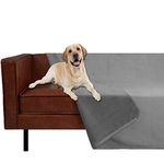 Ameritex Pet Bed Blanket Reversible 100% Waterproof Velvet Super Soft for Sofa and Bed (40x60 Inches, Light Grey+Grey)