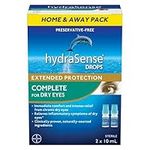 hydraSense Complete Eye Drops For Dry Eyes - Preservative Free Eye Drops For Dry Eye Relief, Immediate Comfort & Intense Relief From Chronic Dry Eyes, Naturally Sourced, Can Use With Contacts, 2x10mL