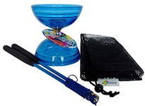 Higgins Brothers Raider Triple Bearing Diabolo. Comes with Primo Diabolo Handsticks and String. Exclusive Online Product Instructions. All Comes in a mesh Carry Bag. (Blue)