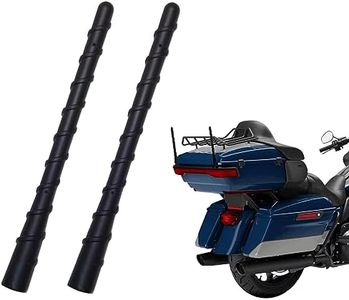 Amblee 2-Pack 7 in Motorcycle Antenna, FM/AM Reception Short Antenna Compatible with Harley Davidson 1989-2024 Street Glide Road Glide CVO Trike Touring Glide Ultra Limited (Spiral Rod)