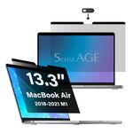 SenseAGE Magnetic Privacy Screen Protector for MacBook Air 13" with Webcam Cover Slider,Anti-Glare, Anti-Blue Light, Easy Install, Durable, Compatible with MacBook Air 13"(2018) (A1932, A2179, A2337)