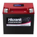 Hicrank YTX30L-BS/YIX30L-BS Lithium 12V 18Ah 800CCA LiFePO4 Motorcycle Battery, Powersports Battery Fit ATV, UTV, Scooter, Jet Ski, PWs, Snowmobile, 4 Wheeler, Quad, Riding Lawn Mower Battery