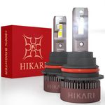 Hikari 2024 Darkenex 9004 HB1 Dual Beam LED Headlight Bulbs 30000LM, 55W Titanova LED, High Lumens LED Kit,6000K Cool White, IP68 Waterproof, Halogen Upgrade Replacement