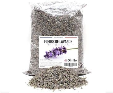 OLILLY 1000 Gramos - Cosecha 2024 - Flores de Lavanda secas de Provenza (Lavandin Grosso, 1000 Gramos)