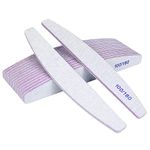 URAQT 16PCS Professional Nail Files, 100/180 Grit Double-Sided Emery Board, Professional Nail File Set Curved Fingernail Files for Nail Grooming and Styling,Hairdressing Salon, Pets (White)