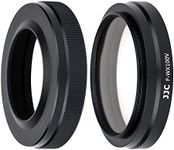 JJC 49mm UV Filter, Adapter Ring and Metal Lens Hood Kit for Fujifilm X100V, X100F, X100T, X100S, X100 (BLACK)