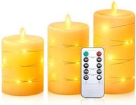 XEMQENER LED Candles with Remote, R