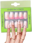 PaintLab Press-On Nails Manicure Kit, Gradient French, 30-Piece Set, Long-Lasting Fake Nails with Glue, File, Prep Pad & Cuticle Stick