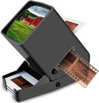 Rybozen 35mm Slide Viewer, 3X Magnification and Desk Top LED Lighted Illuminated Viewing and Battery Operation-for 35mm Slides & Positive Film Negatives(4AA Batteries Included)