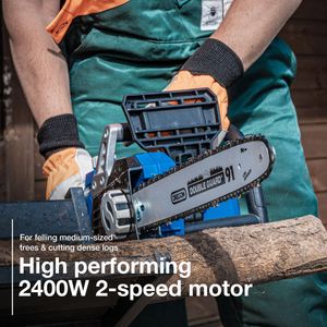 Hyundai 16" Electric Chainsaw – 2400W Powerful Wood Cutter