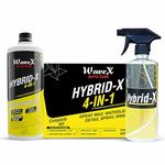 Wavex Hybrid-X Car Wax, Waterless Car Wash, Rinse Aid and Quick Detailer Car Polish Concentrate(1Ltr) Car Cleaning Spray with Microfiber Cloth | Dilutes 20 Times with Water