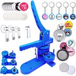 Nice2Have Badge Maker Machine Multiple Sizes 25-32-58mm (500 Badges,15 Bottle Openers,15 Fridge Magnets,15 Keychain Buttons, 500+ Free Designs,3 Circle Cutters) – Badge Making Kit