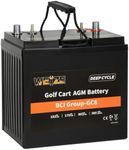 Weize 8V Golf Cart Battery, 182AH BCI Group GC8 High Capacity & Maintenance Free Deep Cycle AGM Scrubber Battery