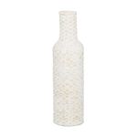 Deco 79 Bamboo Tall Woven Floor Vase, 9" x 9" x 30", White