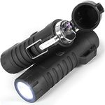 Mission Made Tactical Torch with Plasma Flameless Lighter Windproof Waterproof Electric Dual Arc Rechargeable USB Cord