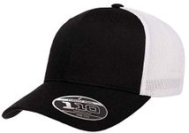 Flexfit Men's 110 Recycled Trucker, Black/White, One Size