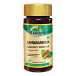 Zandu Ashwagandha Capsules, With Goodness of Natural Extracts of Ashwagandha, Helps Boost Immunity and Useful for Natural Body Strength, Stress Buster - 60 Veg capsules