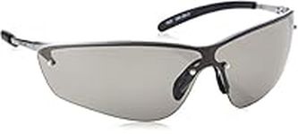 Bolle SILPSF Glasses Metal Frame with Tipgrip PC Anti-Scratch and Fog Lens, Smoke