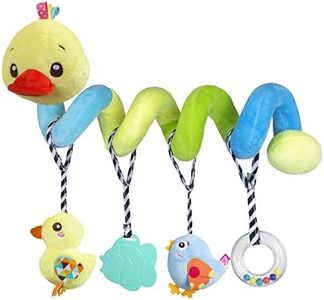 caterbee Jouets pour siège auto pour bébé, jouet d'activité en peluche à suspendre pour poussette garçon ou fille (canard)