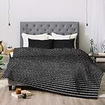 Deny Designs Leah Flores Exoh Comforter Set with Pillow Shams, Full/Queen, Black & White