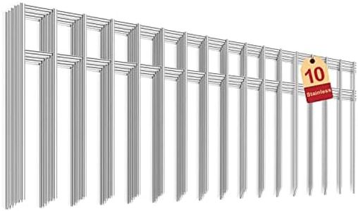 Stainless Animal Barrier Fence 10Pack, 20x12in Underground Decorative Garden Deck Outdoor Fencing for Dogs Rabbits Pet