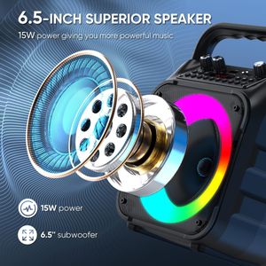 Portable Karaoke Machine – Black, Wireless Speaker & Microphone