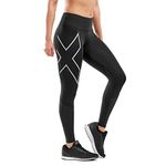 2XU Run Mid-Rise Dash Compression Tight - WA5988b - Black/Silver Reflective