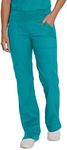 Landau Proflex Tailored Fit Comfort Stretch 4-Pocket Scrub Pants for Women 2043, Teal, L Tall US